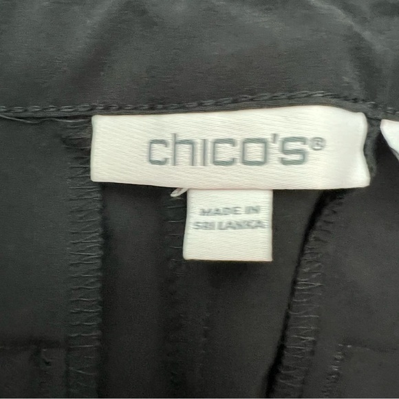Chico’s Women’s Pull On Pants Sz 10 (Chico Sz 1.5) Color Black Pockets Stretch - Picture 5 of 12